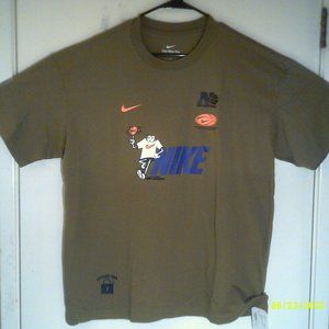 NEW NIKE BASKETBALL "Backyard Training Club Max90 Tee" MEN'S OLIVE T-SHIRT L